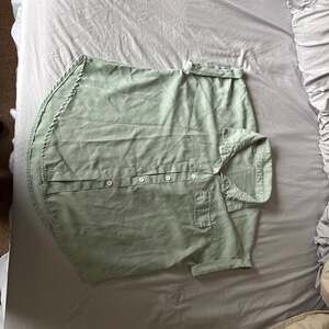 Relaxed Tencel Short Sleeve Button-Front Shirt Sage Green